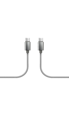 Кабель Bron Type-C/C 1,5 м, серый  фото, kupilegko.ru