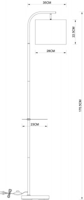 Торшер Arte Lamp Connor A4053PN-1BK  фото, kupilegko.ru