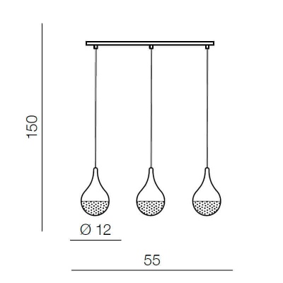 Подвесной светильник Azzardo Cecilia 3 line AZ2173  фото, kupilegko.ru