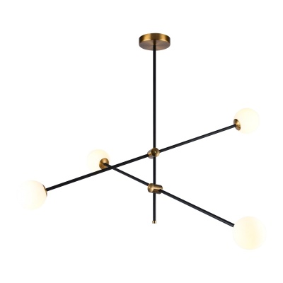 Подвесная люстра Gerhort G31108/4BK+GD WT  фото, kupilegko.ru