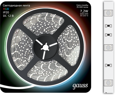 LED лента Gauss 312000407  фото, kupilegko.ru