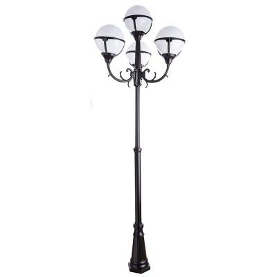 Столб фонарный уличный Arte Lamp MONACO A1497PA-4BK  фото, kupilegko.ru