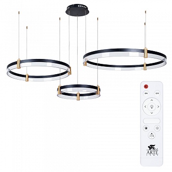 Подвесной светодиодный светильник Arte Lamp Mercury A2185SP-3BK  фото, kupilegko.ru
