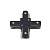 Соединитель для шинопроводов Х-образный Volpe UBX-Q122 G41 BLACK 1 POLYBAG UL-00006054  фото, kupilegko.ru