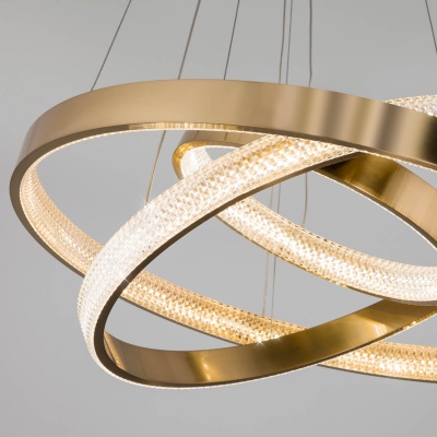 Подвесной светодиодный светильник Eurosvet Smart Posh 90276/3 медный  фото, kupilegko.ru