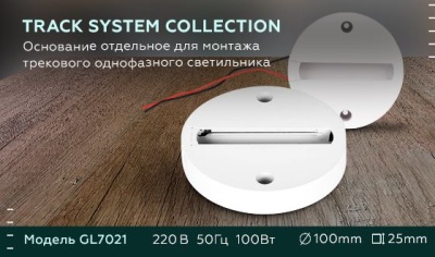 Основание для шинопровода Ambrella light Track System GL7021  фото, kupilegko.ru