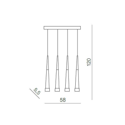 Подвесной светильник Azzardo Brina 4 AZ0933  фото, kupilegko.ru