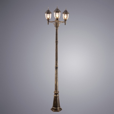 Столб фонарный уличный Arte Lamp Pegasus A3151PA-3BN  фото, kupilegko.ru