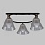 Потолочная люстра IMEX MD.5948-3-S-BK+AB  фото, kupilegko.ru