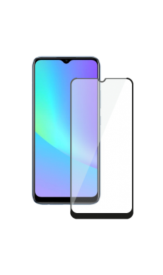 Защитное стекло Deppa для realme C25 2.5D Full Glue (черная рамка)  фото, kupilegko.ru