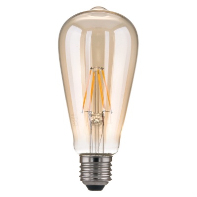 Светодиодная лампа Elektrostandard Classic F Classic FD 6W 3300K E27 (ST64 тонированный)  фото, kupilegko.ru