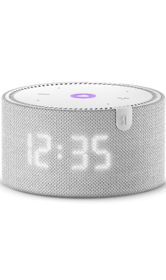 Умная колонка  новая Яндекс Станция Мини (с часами), серый опал  фото, kupilegko.ru