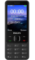 Мобильный телефон кнопочный Philips Xenium E185 Черный  фото, kupilegko.ru