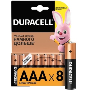 Батарейки DURACELL BASIC ААA/LR03-8BL 53725 GU  фото, kupilegko.ru