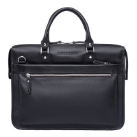Кожаная деловая сумка для ноутбука Halston Black Lakestone 119 LS  фото, kupilegko.ru