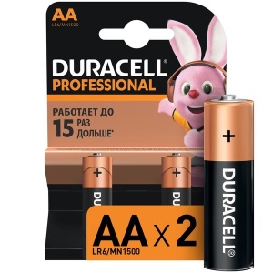 Батарейки DURACELL Professional АА/LR6 бл/2шт 53732 GU  фото, kupilegko.ru