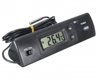 Термометр цифровой Kromatech DS-1, с часами и внешним датчиком  фото, kupilegko.ru